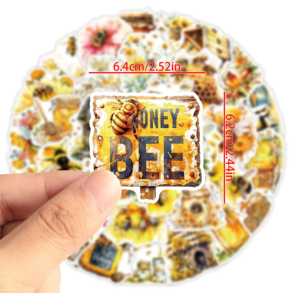 

10/30/50pcs Caroon Bee Honey Graffiti Stickers Aesthetic Flowers Decals DIY Motorcycle Helmet Guitar Cute Vinyl Kid Sticker Toy