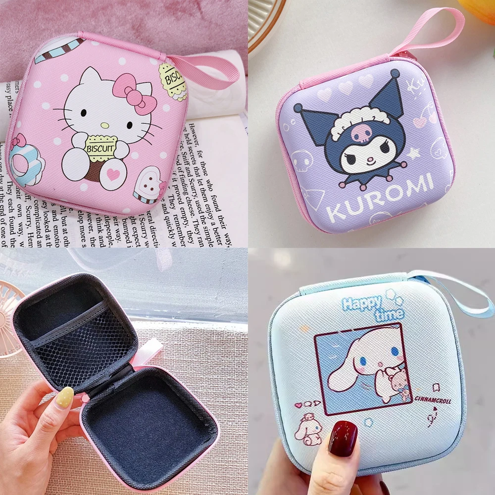 9.5x9.5cm Earphone Portable Storage Bag For Airpods U Disk Cable Case Box Headset Cover Portable Zipper Headphone Pouch