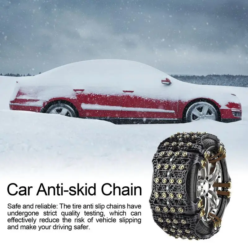 Heavy Duty Car Anti Skid tire Chain Flexible Winter Snow Mud Tire Chains  Multifunctional Snowfield Muddy Icy Ground tire chains