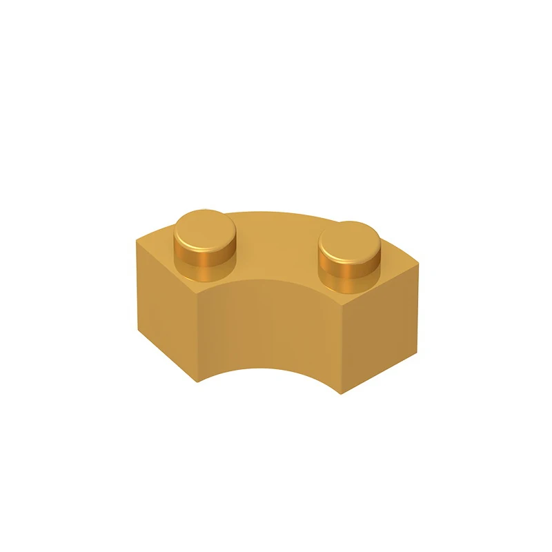 Gobricks GDS-799 Brick Round Corner2x2Macaroni with Stud Notch and Reinforced Underside compatible with lego 85080 3063DIY