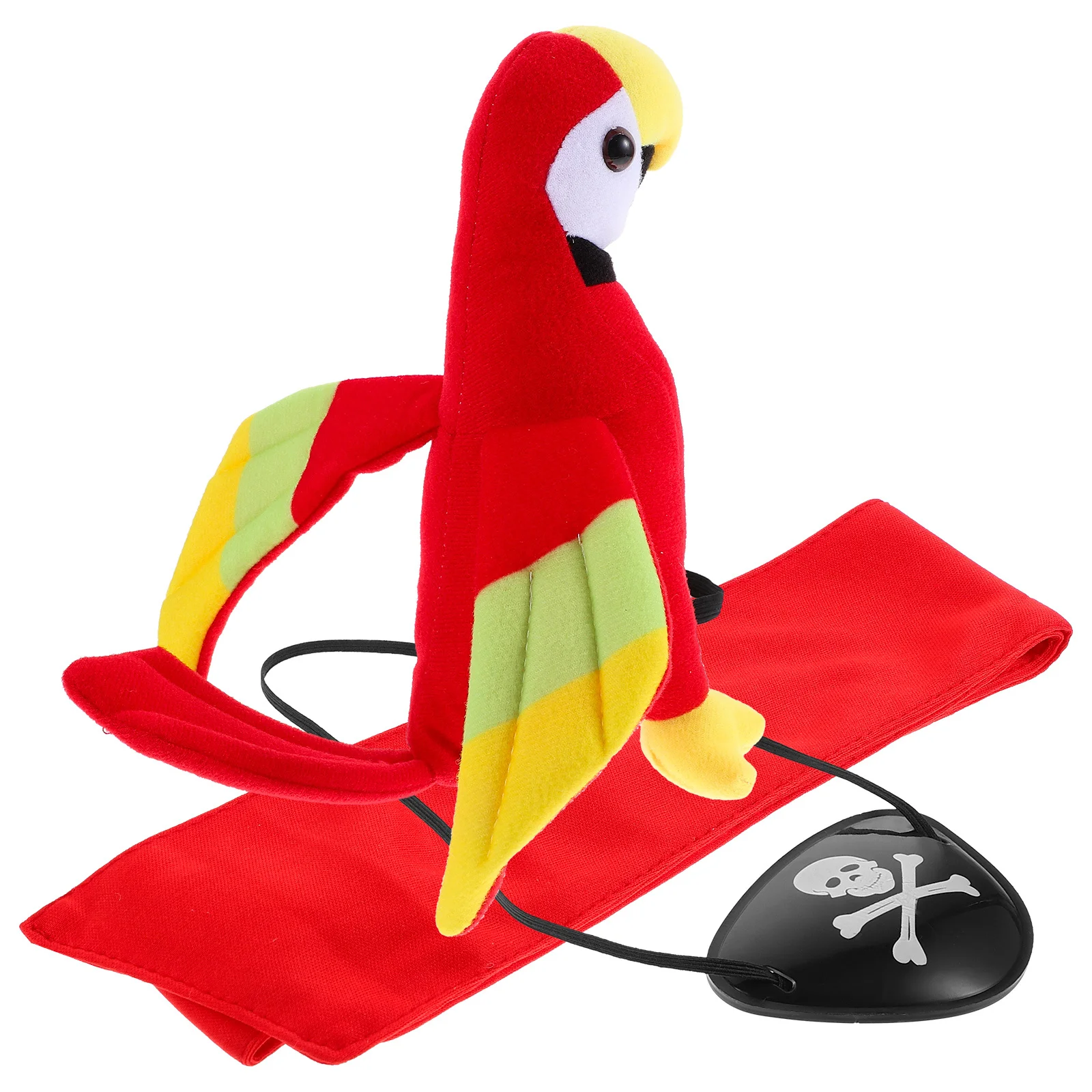 1 مجموعة القراصنة تأثيري حلي مجموعة الكرتون الببغاء باندانا العين بقع القراصنة فستان الدعائم هالوين اكسسوارات الحفلات #5