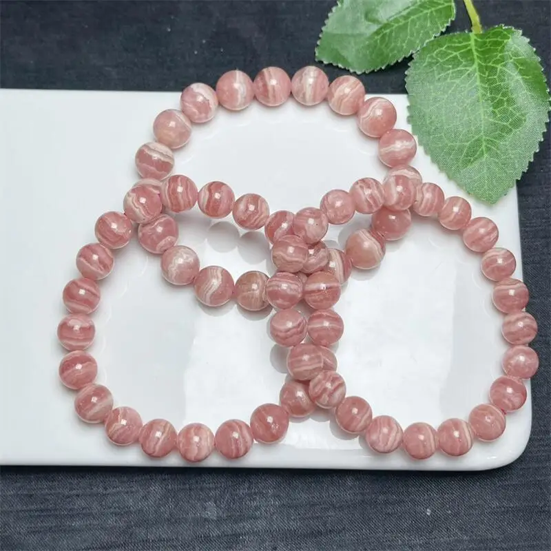 Natural Red Lace Agate Bracelet Handmade Fortune Energy Bangle Mineral Woman Amulet Jewelry Gift 1PCS 8/9/10MM