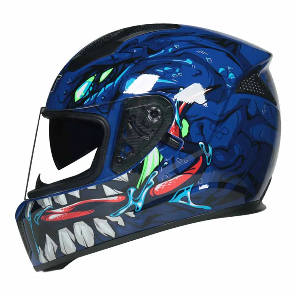 Swallower Full Face Biker Helmets Wear-Resistant Motocross Kask Anti-Fall Motorcycle Equipment Breathable Head Protection M-2XL