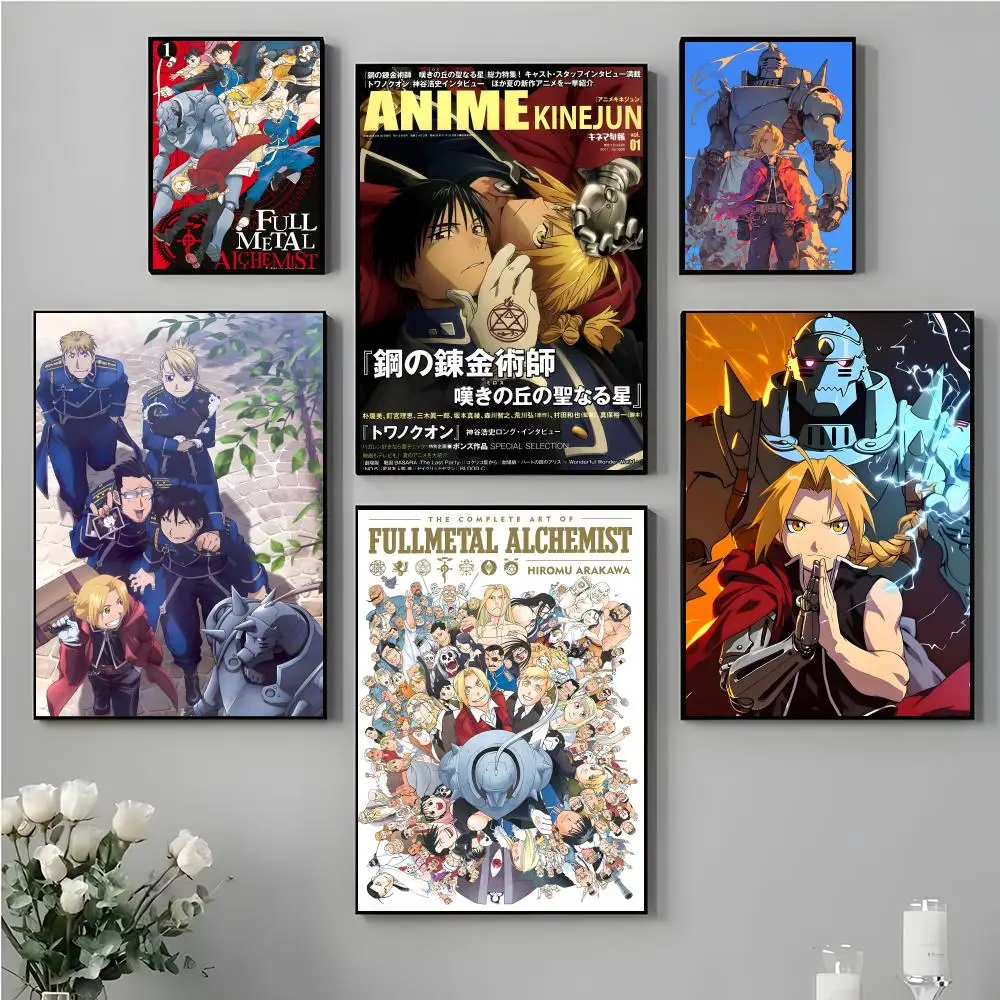 Classic Anime F-Fullmetal Alchemist BrotherhoodS HD Canvas Waterproof Wall Decoration Interior Art For Home Office Bedroom