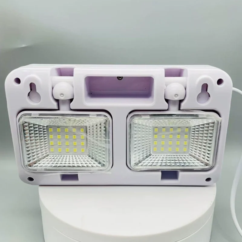 Led Fire Lighting Foldable Dual Head Emergency Lighting 360 ° Rotatable Lamp Head Automatically Light Up After Power Failure