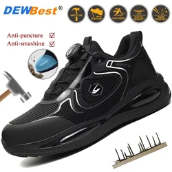 New rotating button shoes anti-smash work shoes Kevlar anti-puncture safety protection shoes Multifunctional safety shoes