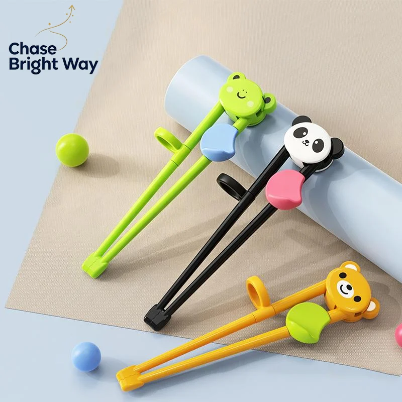 Children Learning Chopsticks BPA Free Cute Cartoon Animal Non Slip Reusable for Preschoolers Home Mealtime Training
