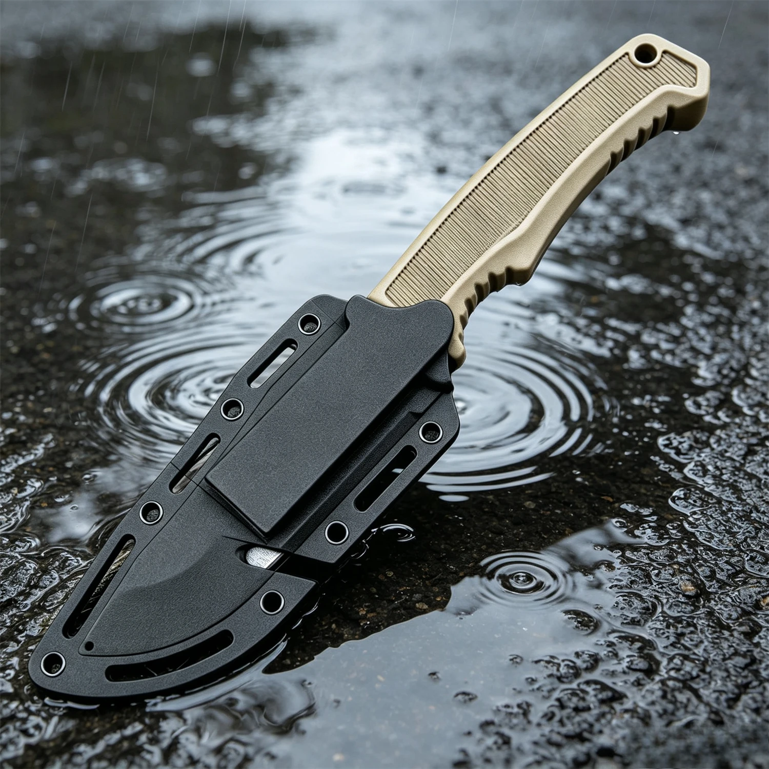 Multifunctional EDC Gear Fixed Blade Knife Nylon Fiber Handle 7Cr13MoV Steel Material Matching Sheath Camping Daily Tools