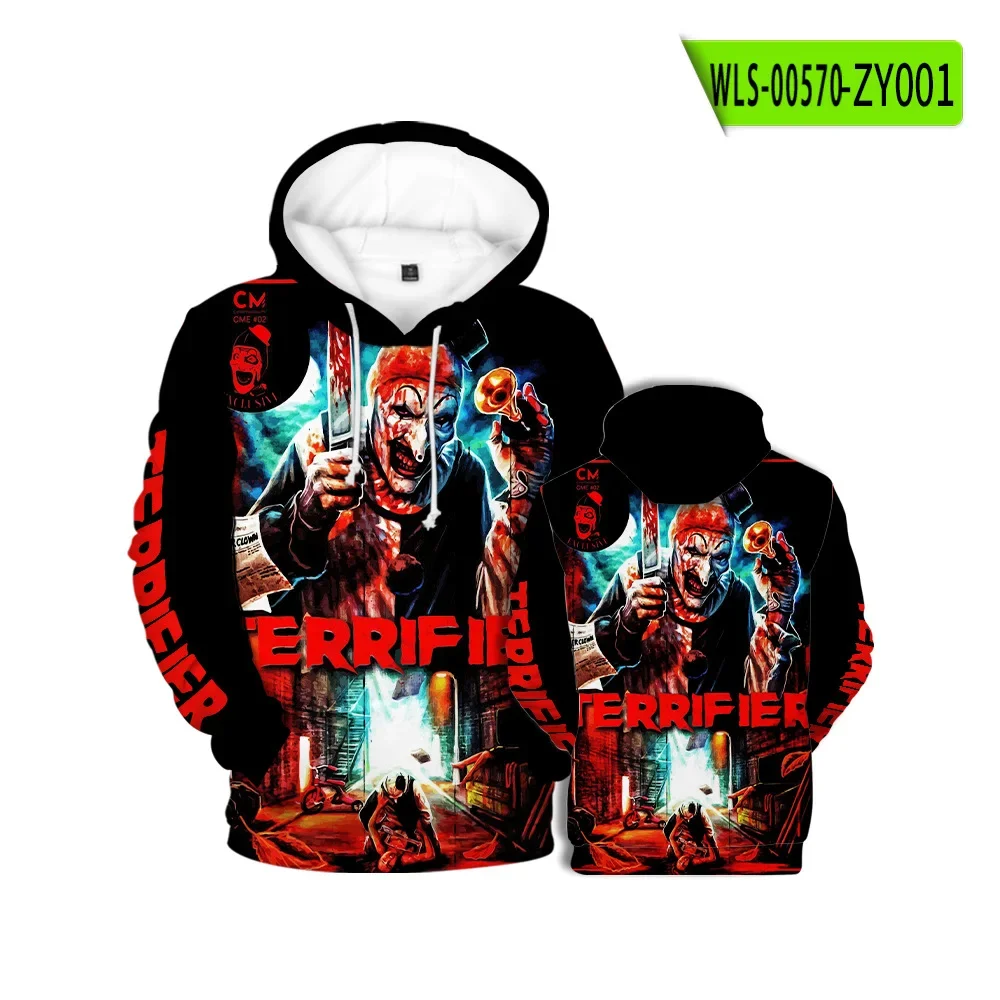

Terrifier Killer 3d Printing Hoodie Men Women Fashion Hoodies Halloween Sweatshirt Boy Coats Sweats Tracksuit Man Hooded