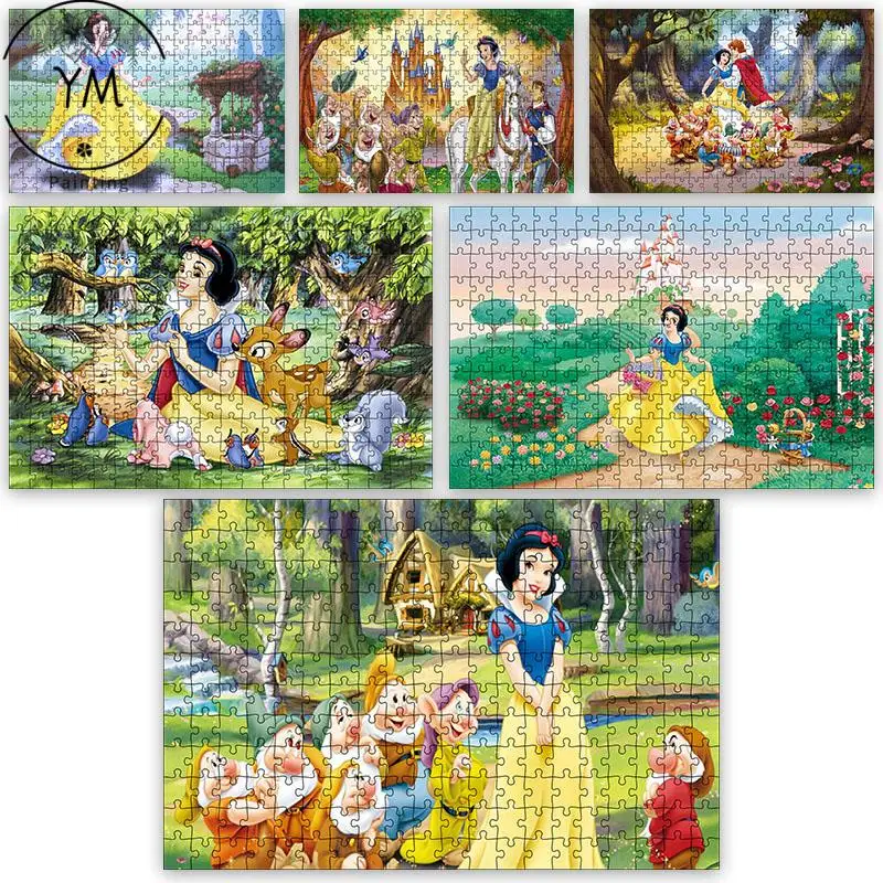 

Пазл белоснежный из 1000 деталей, деревянный пазл из серии Disney, игрушка для девочек, подарок на день рождения для детей, Обучающие игрушки