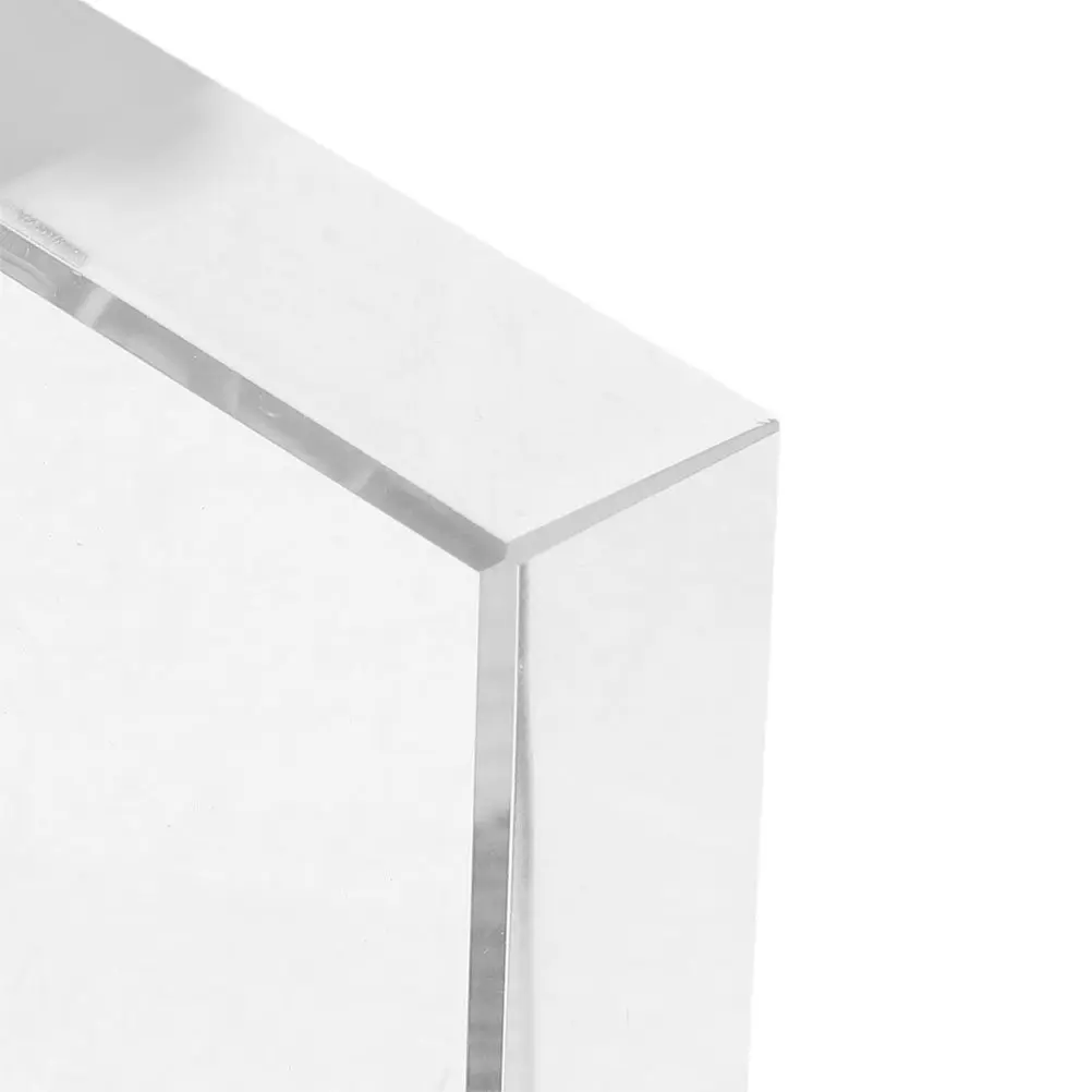 Clear Square Paperweight Handcrafted Elegant Transparent Block for Office Desk Decor Book Weight Decorative Water Crystal