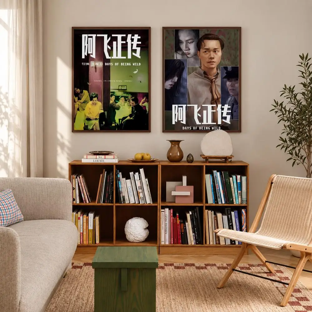 Classic Romantic Movie Days of Being Wild Poster Self‑Adhesive Waterproof Poster Sticker Coffee House Bar Wall Art Home Decor