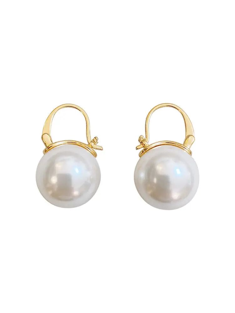 Huge AAAAA 10-11 mm Natural south sea genuine round loose pearl earring 925