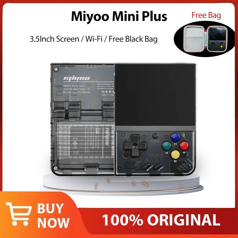 

Tolex Miyoo Mini Plus V3 Free Bag Portable Mini Retro Video Game Console 3.5Inch Wi-Fi 128G 12,000+Games Handheld Game Players