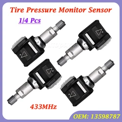 1/4 Pcs 13598787 TPMS For Chevrolet Bolt EV Cadillac ATS-V CTS-V CTS Opel Vauxhall Astra J Tire Pressure Monitor Sensor 433MHZ