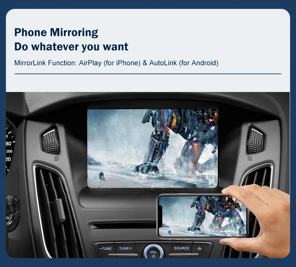 Kabelloses CarPlay für Ford Focus Escape Fiesta C-max Sync 2 Android Auto Interface Mirror Link AirPlay Car Play Funktion – Detail 8