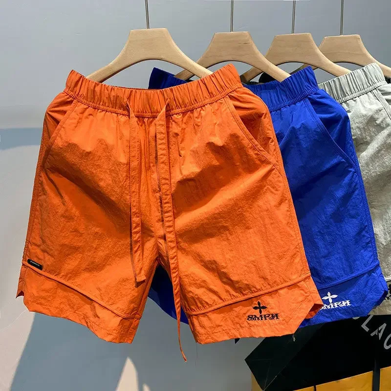 Male Short Pants Training Joggers Quick Dry Men\'s Shorts Orange Swim Board Pack Cotton Small Size Xl Xxl New in Pant 2024 Baggy