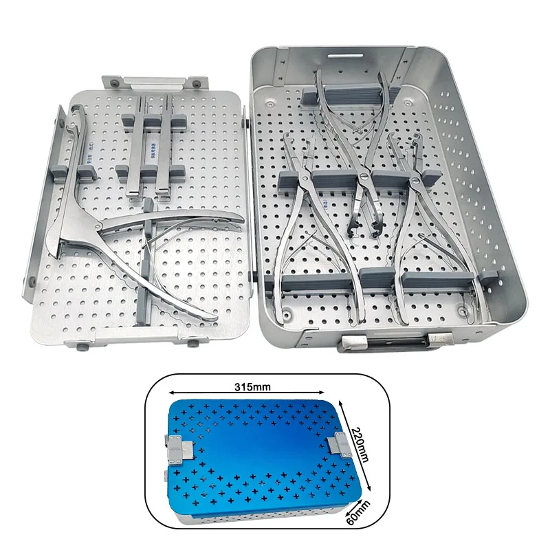 GREATLH Rib Plate Instrument Set Stainless Steel Bone Surgical Tools Set Orthopedic Surgery Instrument Medical Tool pet