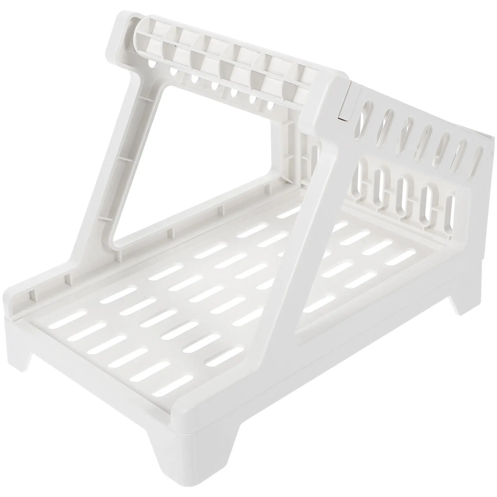 Professional Desktop Label Roll Holder Plastic Shipping Label Stand Space Saving Cable Hide Design for Thermal Labels Printer