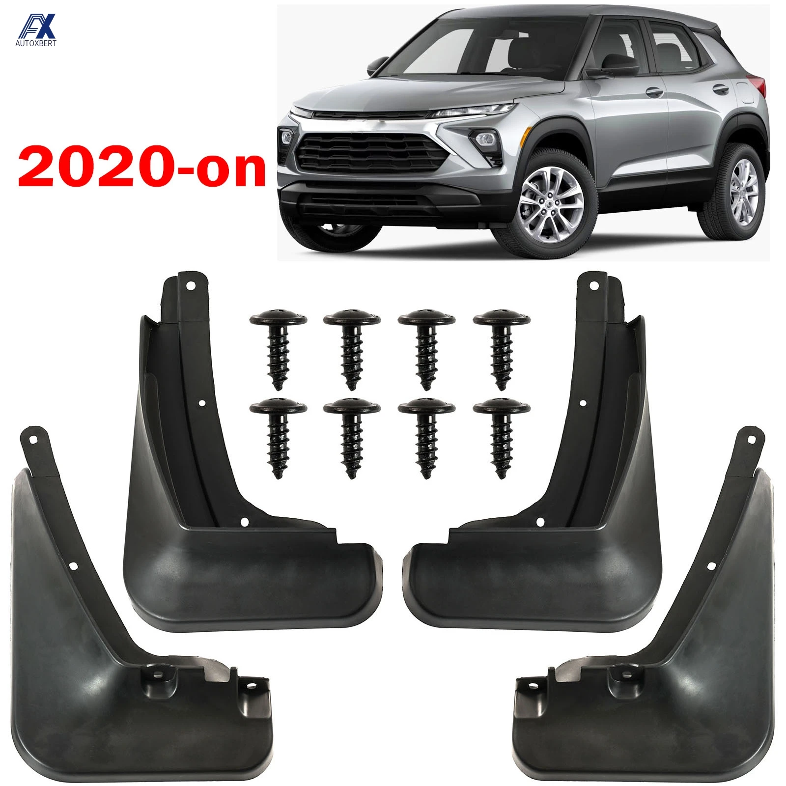 4pcs For Chevrolet Trailblazer 2020 2021 2022 2023 2024 2025 Mud Flaps Splash Guards Mudguards Fender Front Rear Car Accessories