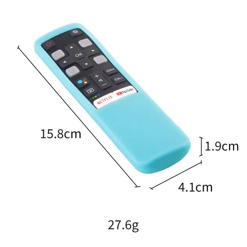 For TCL RC802V FUR6 FNR1 FMR1 TV Remote Control Silicone Protective Cover Case Shockproof Anti-drop Anti-scratch