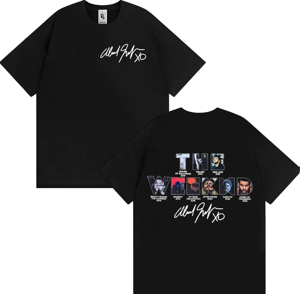 The Weeknd Hurry Up Tomorrow Album Cover 2025 T Shirt  Men's Clothing High Street Short Sleeve T-shirt Unisex Oversized T-shirts