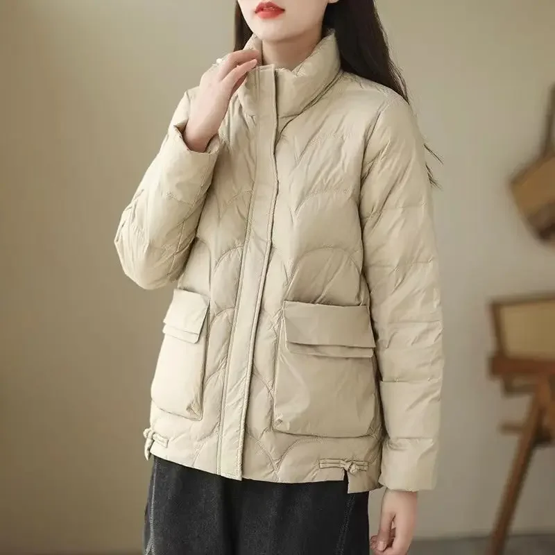 Doudoune en duvet de canard blanc pour femme, coupe-vent, à la mode, pour les déplacements, automne/hiver 90