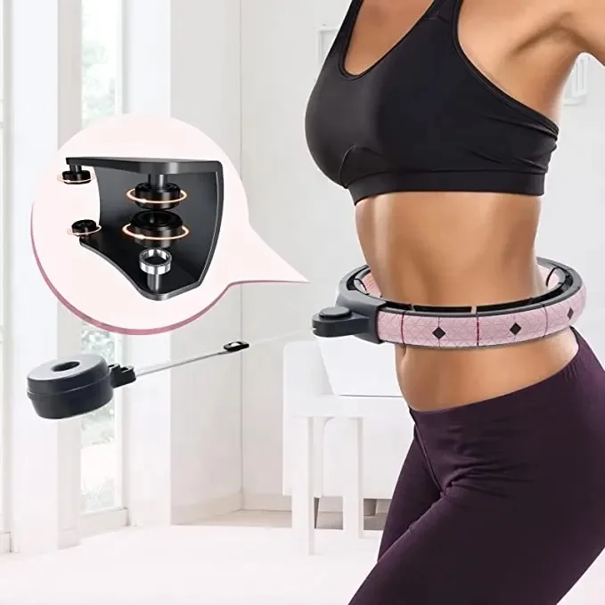 Sport Smart Weighted Hoola Hoop Ring Weight Loss Waist Trimmer Home Exercise Fitness