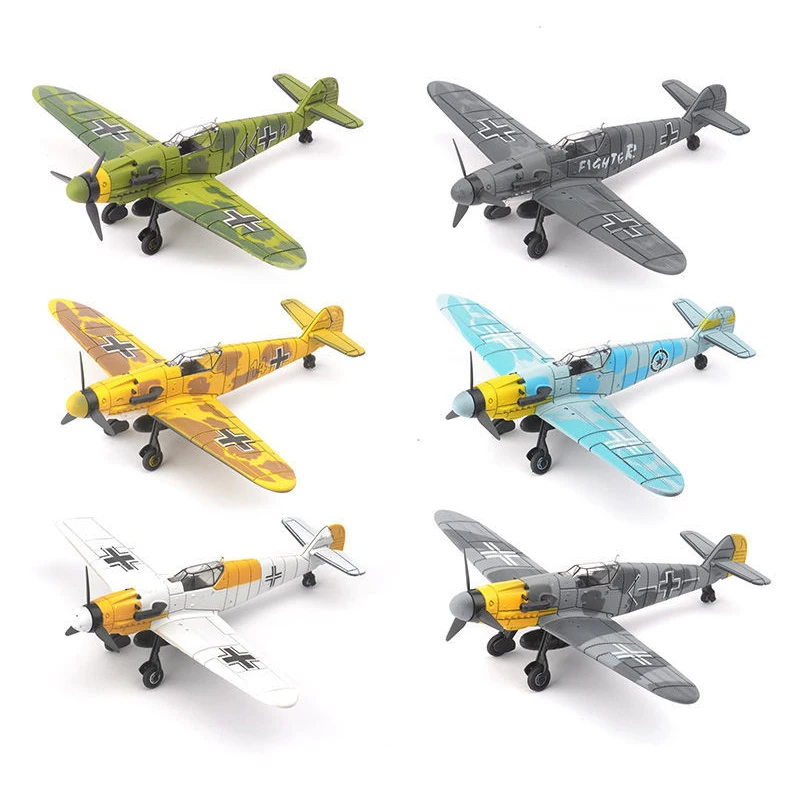 1/48 WW2 Military BF109 P51 Hurricane Spitfire Fighter 4D Assemble Model Airplane Plastic DIY Puzzle Toy Gifts