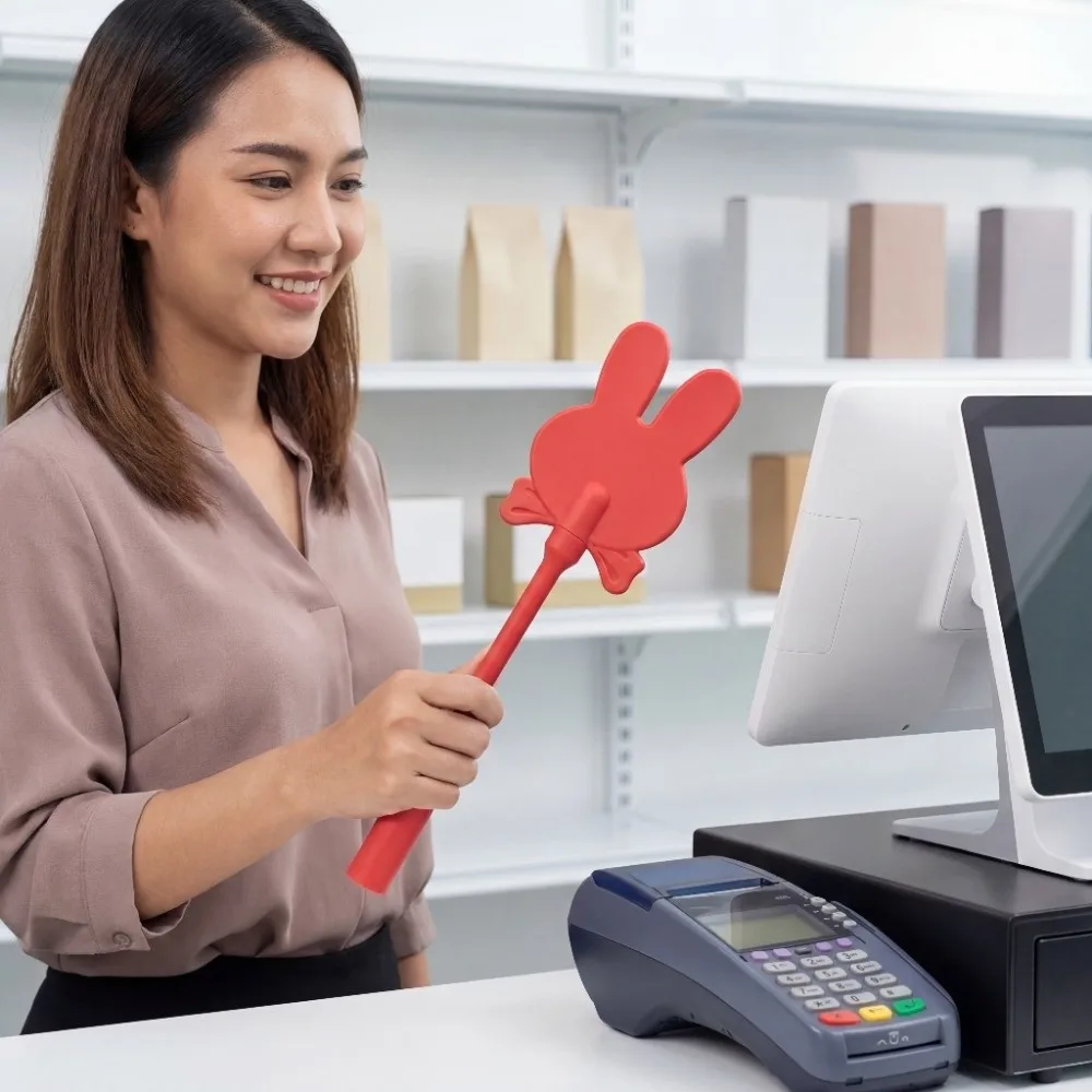 

Креативный 3D-печатный держатель для карт в виде волшебной палочки, портативный, в форме кролика, легкий, забавный, для бесконтактных платежей