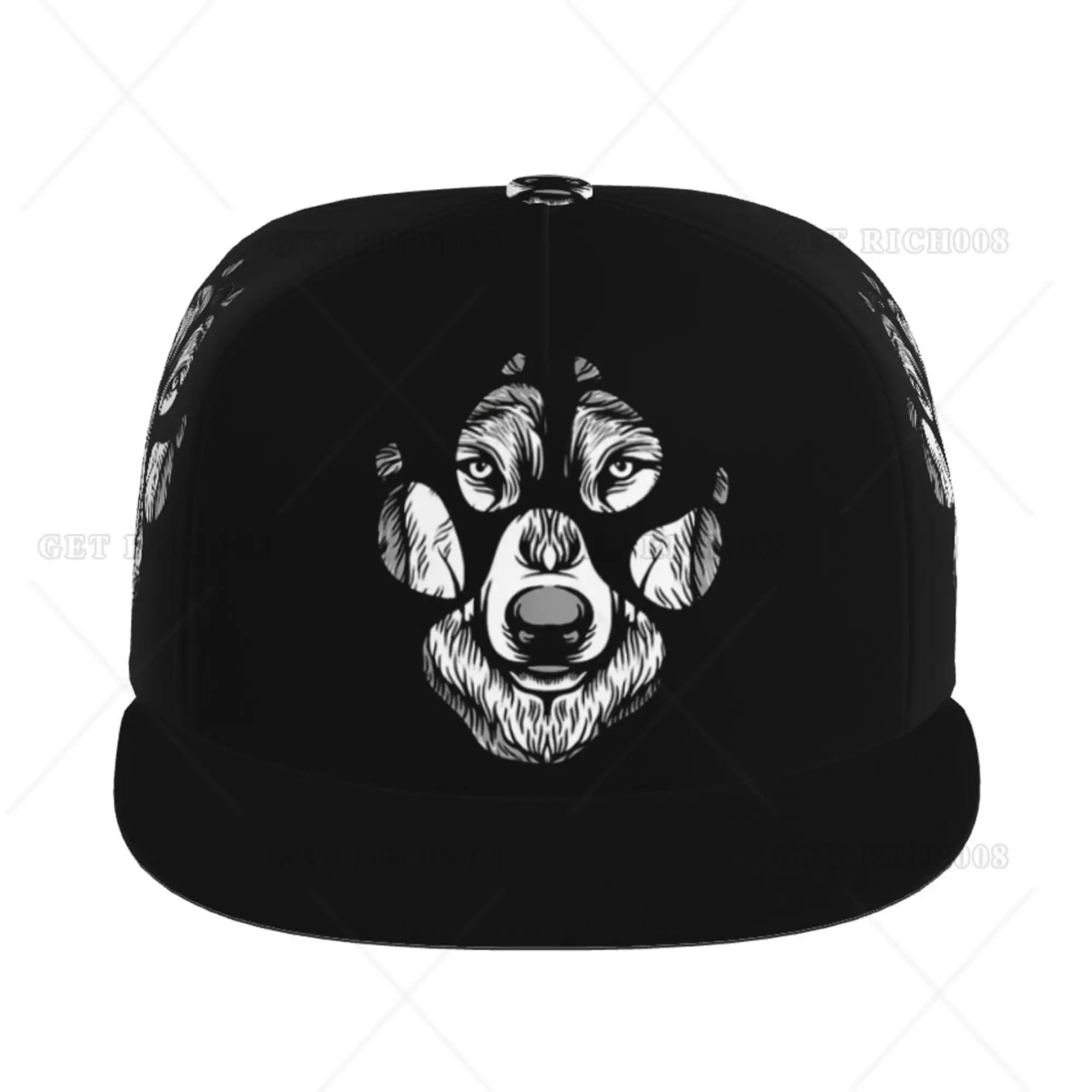 Boné de beisebol com estampa de lobo feminino, chapéu de golfe ajustável, chapéu de hip hop, snapback, tamanho único, viagem esportiva, conta plana