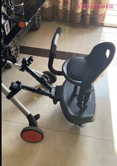 Baby Pocket Stroller Plus Seat Auxiliary Pedal Rear Hanging One To Two Large and Small Treasure Double Tail Car Accessories