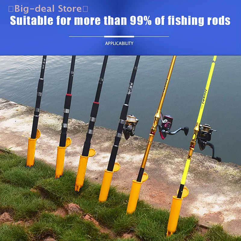 【M】1Pc Foldable Surf Fishing Rod Holder With Storage Lid - Sea Rod Ground Spike, Compact Design For Beach Fishing image 4