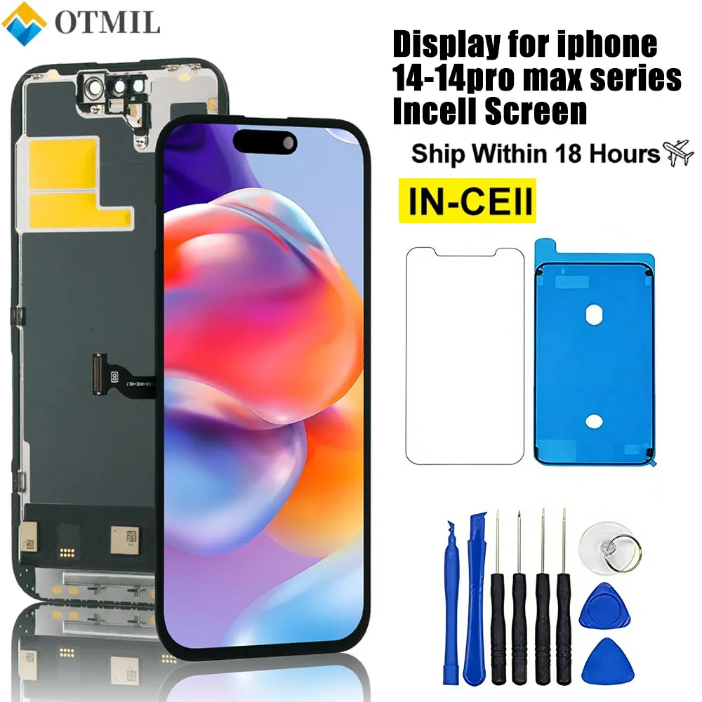 Incell Display for iPhone 14 14Pro LCD Screen Replacement for iPhone 14 Pro Max 14Plus 3D Touch Screen Display Digitizer + Tools