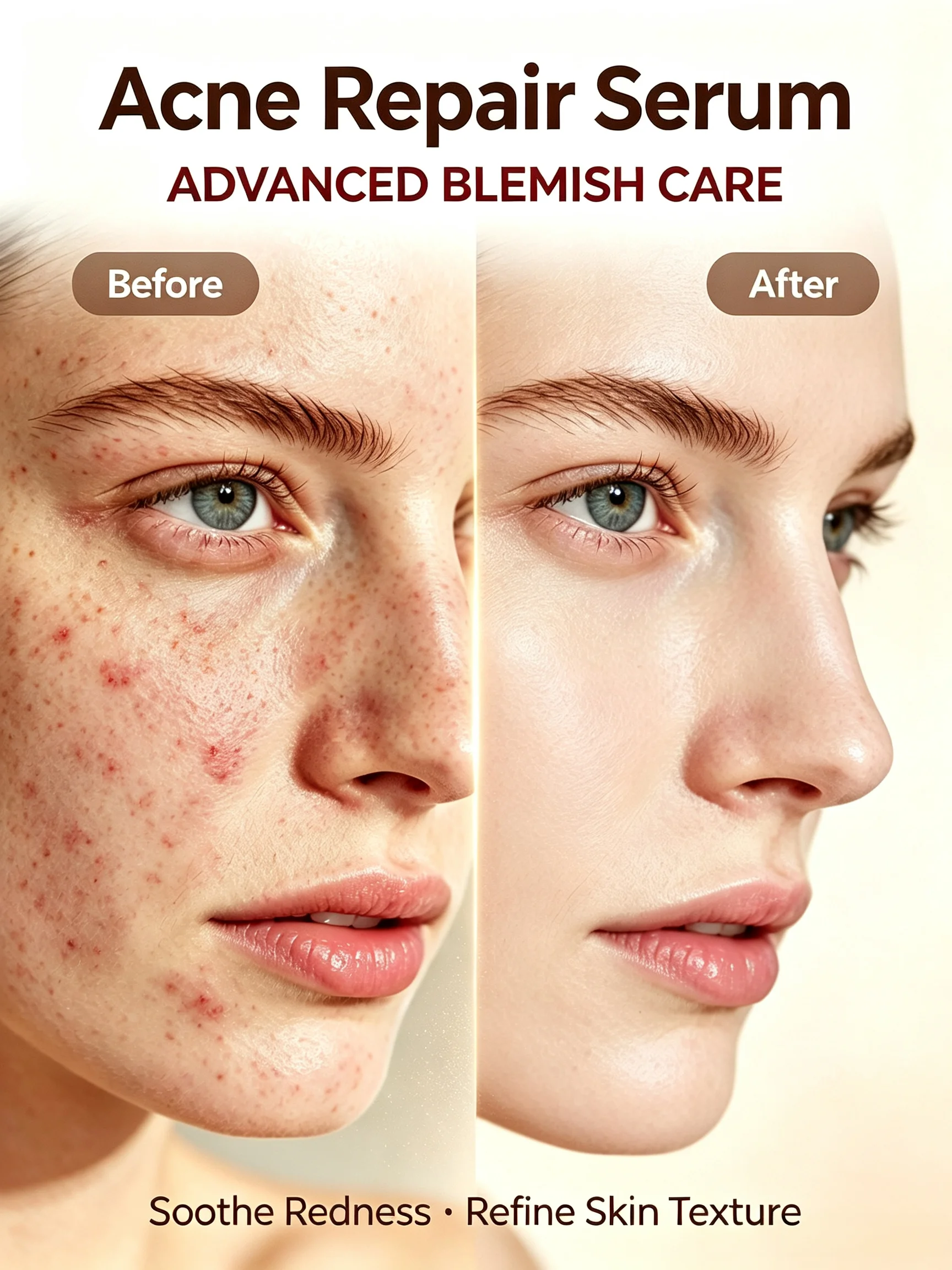 Acne Repair Serum Advanced Blemish Care Soothe Skin Redness Refine Skin Texture Daily Facial Nourishing Essence