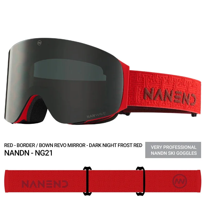 

NANENDSki goggles with high-definition anti fog double-layer lenses, single board skiing equipment, men's and women's snow goggl