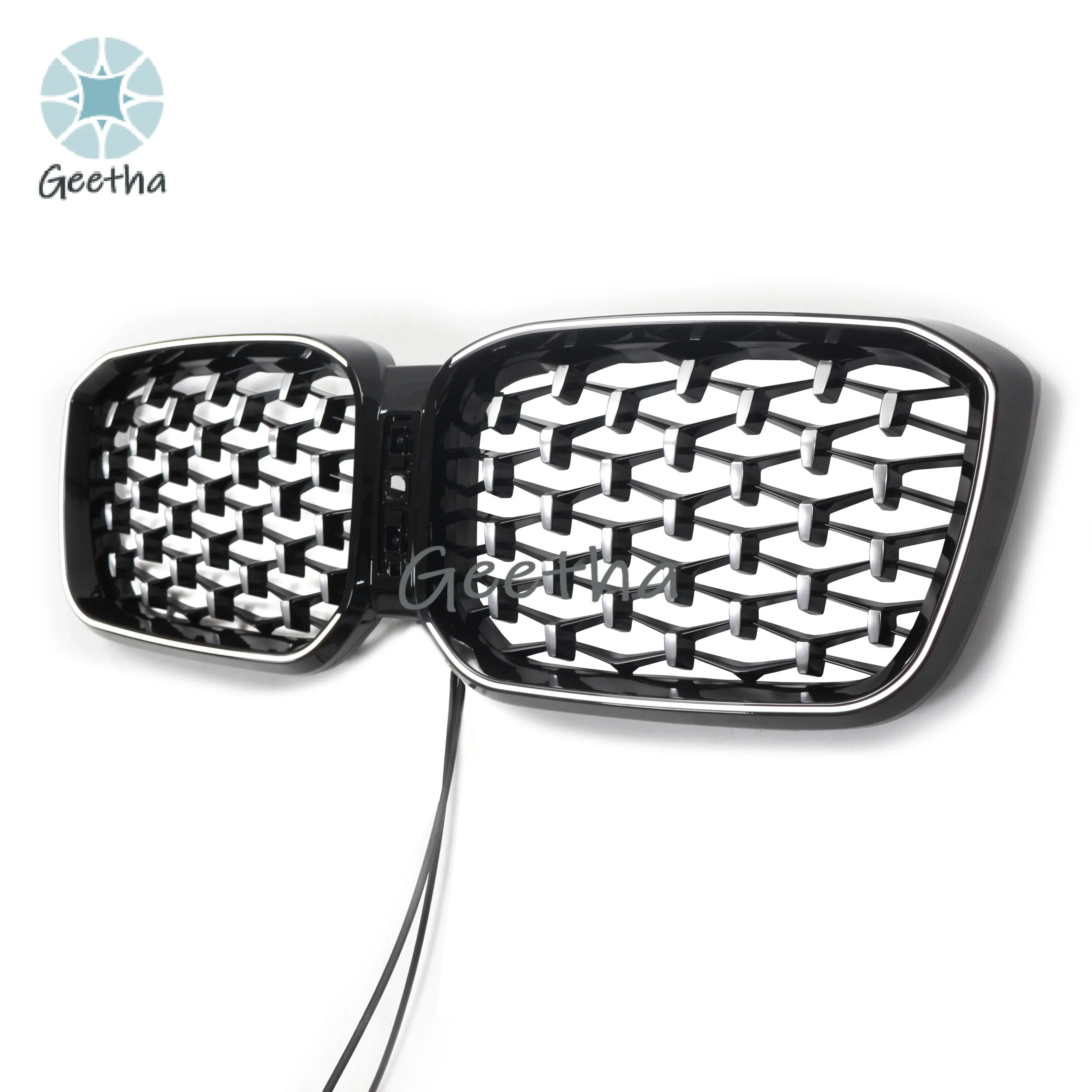 

Abs Plastic Bumper Grille Car front bumper grille diamond meteor style grille With Led Light For Bmw X3 G08 2022 2023