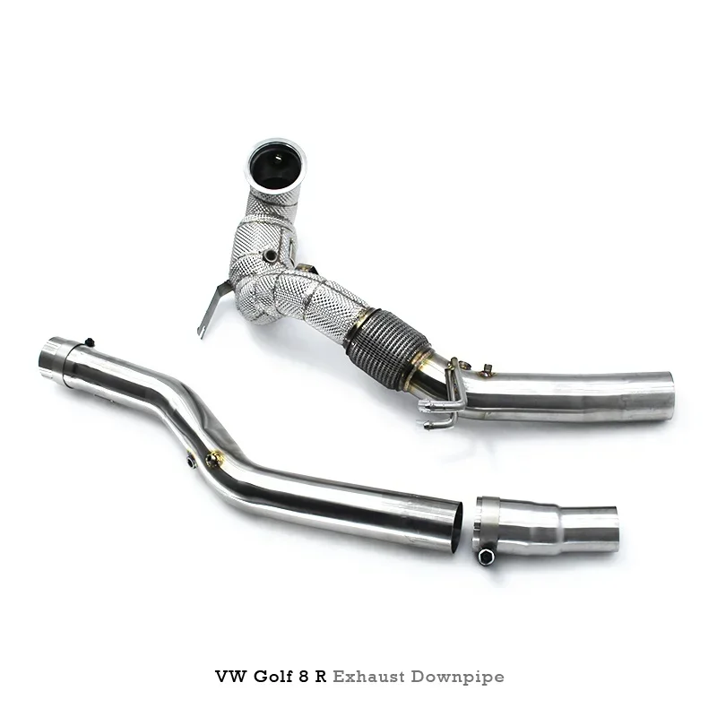 Section High flow Pipes branch downpipe Exhaust Pipe with for VW GOLF8R VIII/8/8R/R 2019-2022