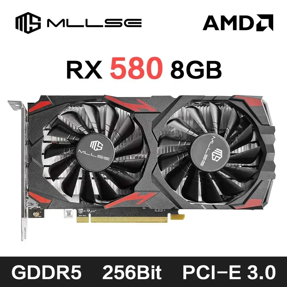 

Игровая видеокарта MLLSE AMD RX 580 8 ГБ 2048SP GDDR5 256 бит PCI-E 3,0 × 16 8-контактная видеокарта Radeon GPU Rx 580 Placa De