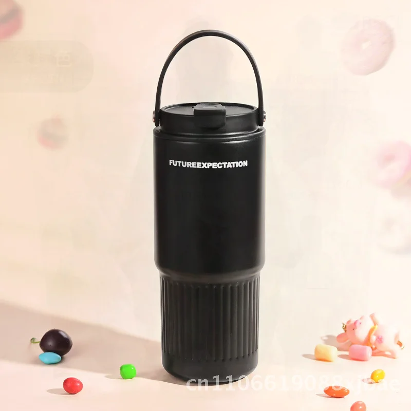 

Портативная чашка-термос из нержавеющей стали большой емкости 750 мл с соломинкой для автомобиля и наружного использования, высокоизоляционная сталь 316