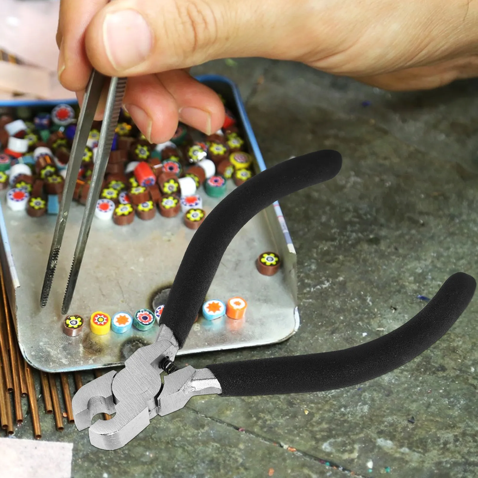 

Professional Jewelry Pliers High Carbon Steel Black Coated Nonslip Grip for DIY Jewelry Making Repair Installation Split Ring