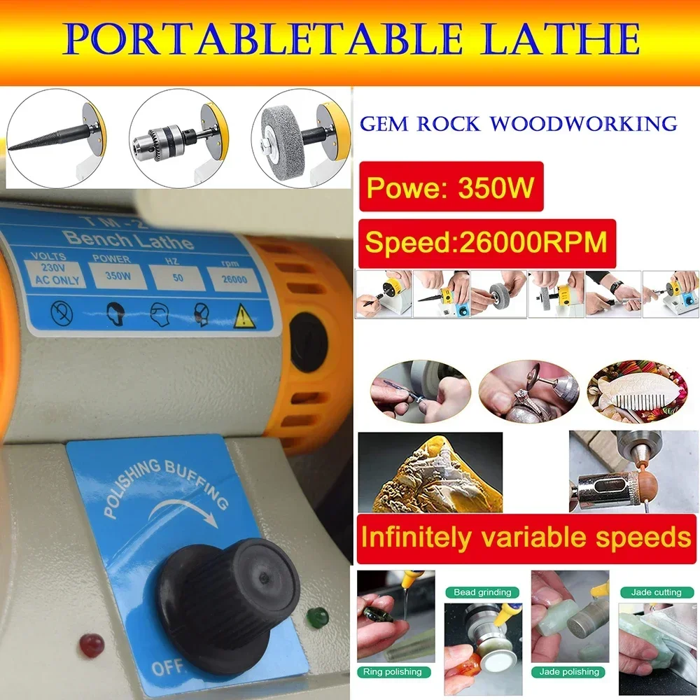Jewelry Tools stone cutting tool 750W Gemstone Cutting and Polishing  with Shaft polishing stone