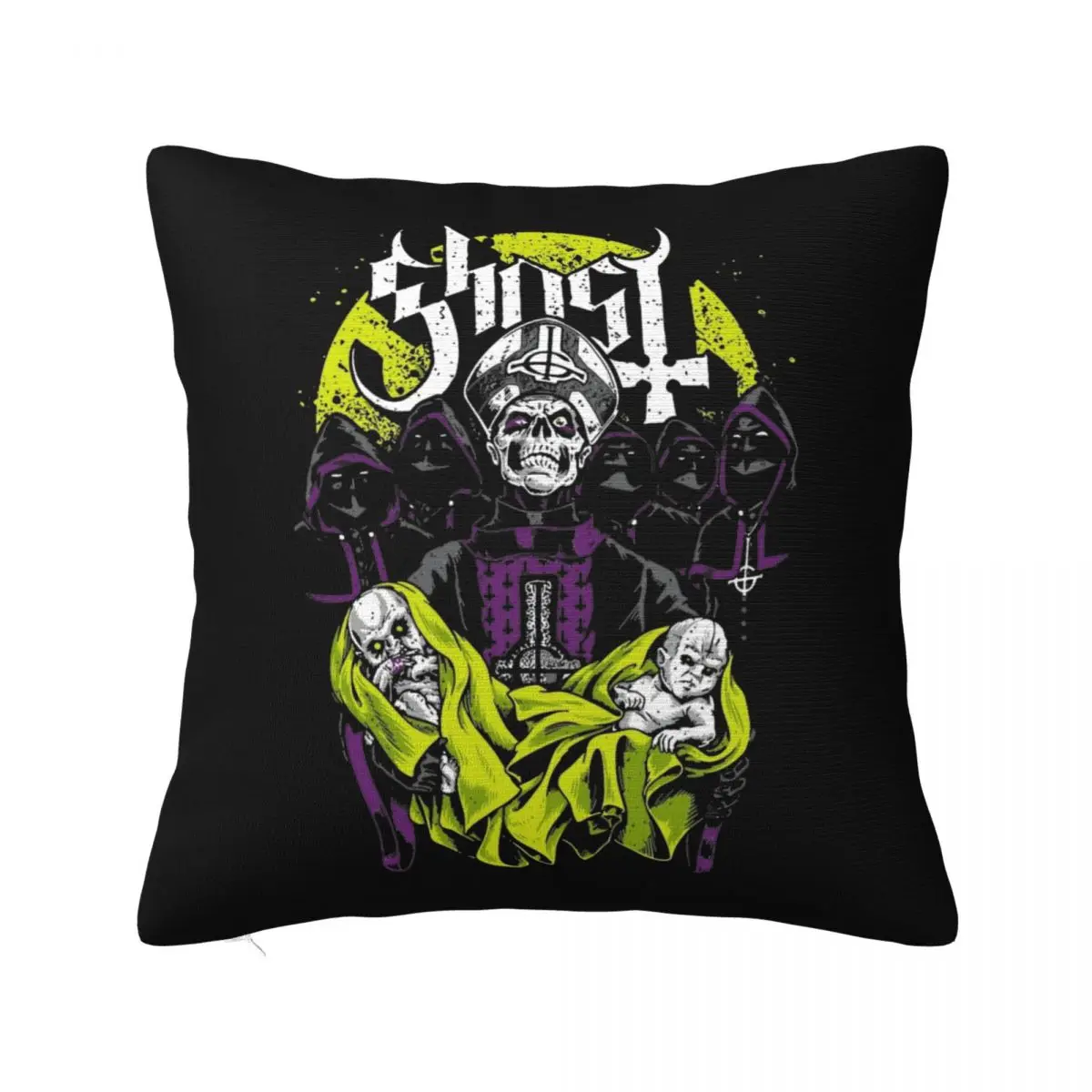 Ghost Band Square Pillow Case Heavy Metal Cushion Covers Vintage Decor Pillowcase for Sofa 18