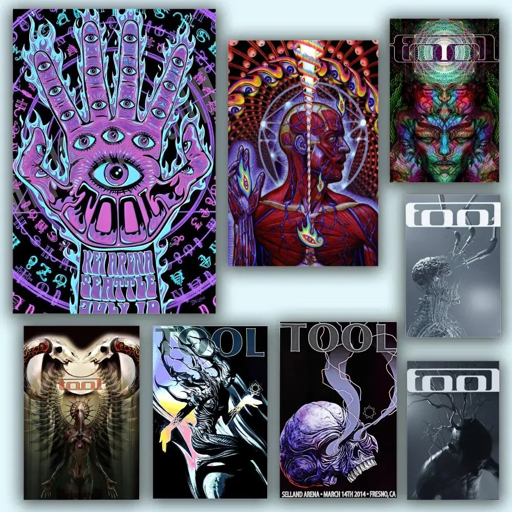 T-Tool Singer Pop Band Poster Stickers Painting Mural HD Wall Decals for Bedroom Living Room Home Self-Adhesive Decor Gift