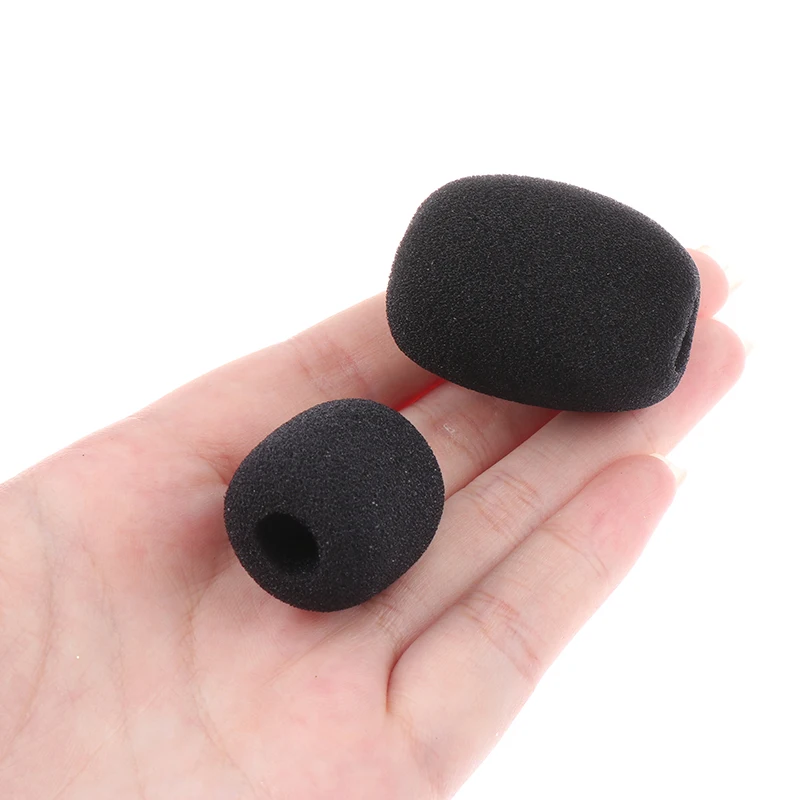 5 Pcs Black Foam Earphone Mic Cover Microphone Windscreen Headphone Sponge