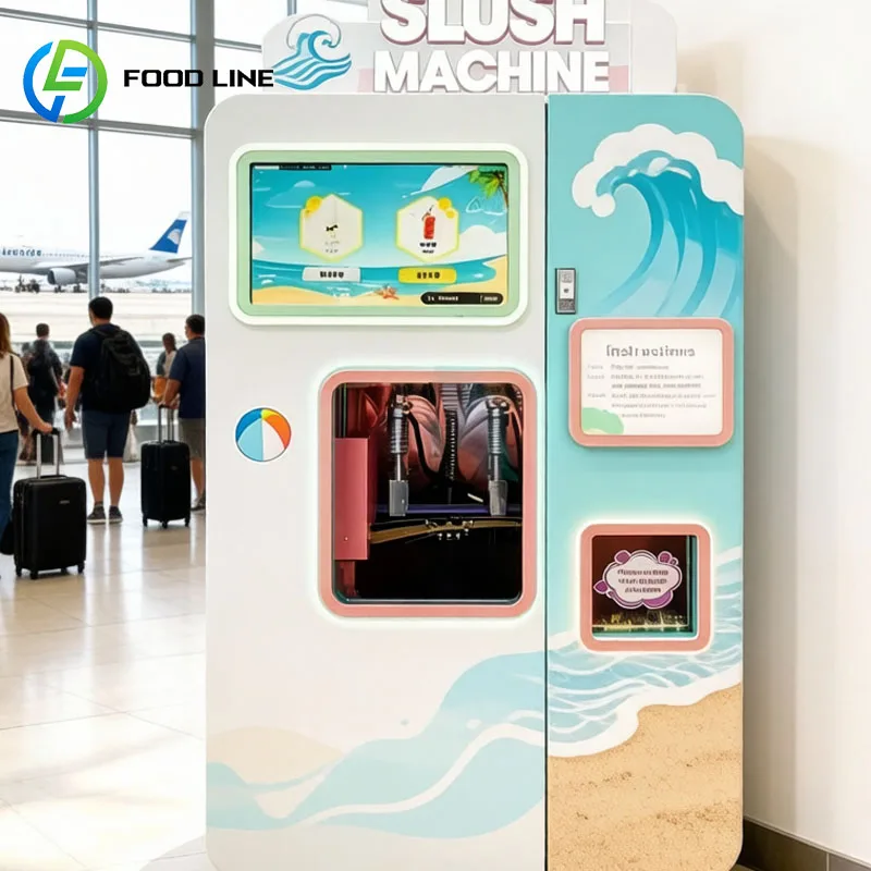 Frozen Beverage Slush Machine Vending Ice Drink Maker Smoothie Style Slushy Machine Smart Touch Screen LED Customized