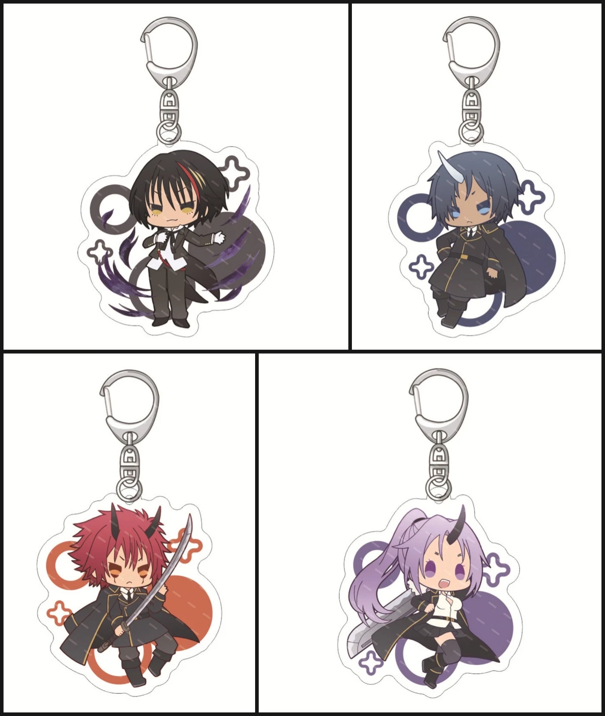 

Q Version Anime That Time I Got Reincarnated as a Slime Keychain Acrylic Cartoon Key Chain Pendant Accessories Keyring Gifts