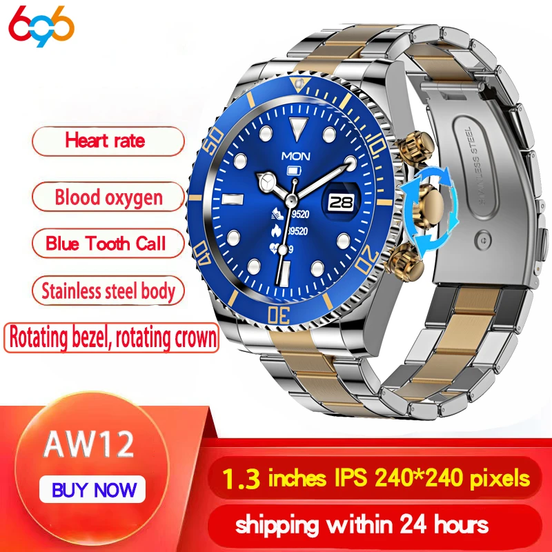 Smart Watch Blue tooth Call Message Display DIY Wallpaper Heartrate Blood Pressure Sports Smartwatch Women Men Waterproof Music