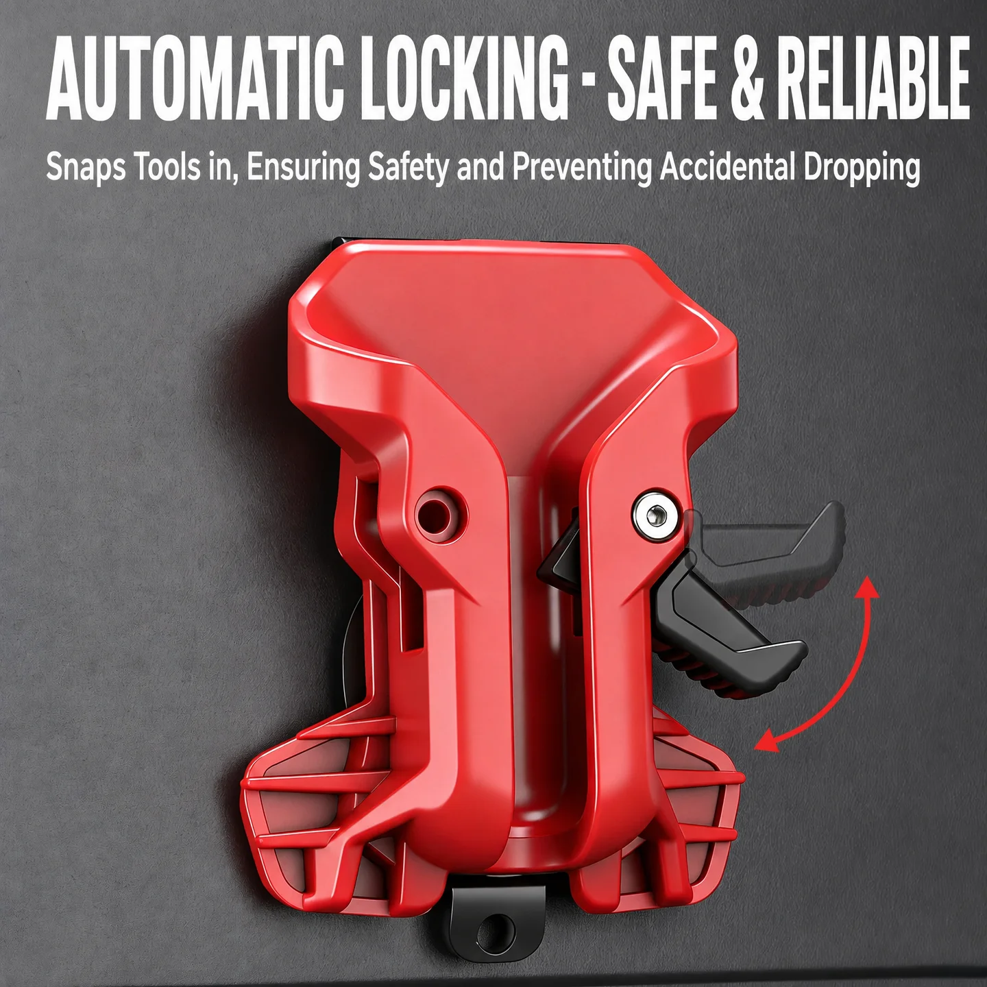 High-Hardness Self-Locking Drill Holder with Belt Clip Quick Release Power Tool Waist Holster Thickened Portable Storage