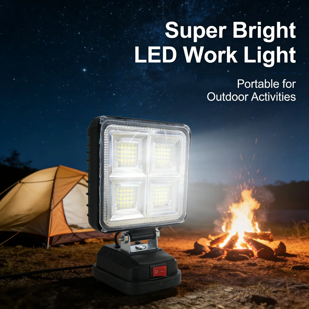 Bright Portable Lamp For Makita 18V Li-ion Battery LED Work Light 4 Inch Flashlight Portable Emergency Flood Lamp Camping Lamp